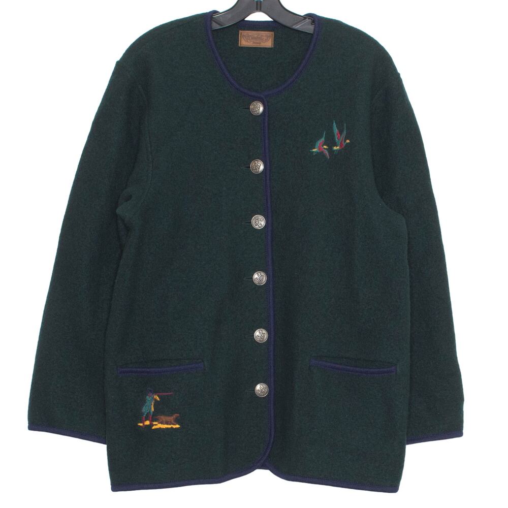 Vintage Cardigan Sweater Wool Old Money Quiet Luxury Hunting Academia Medium